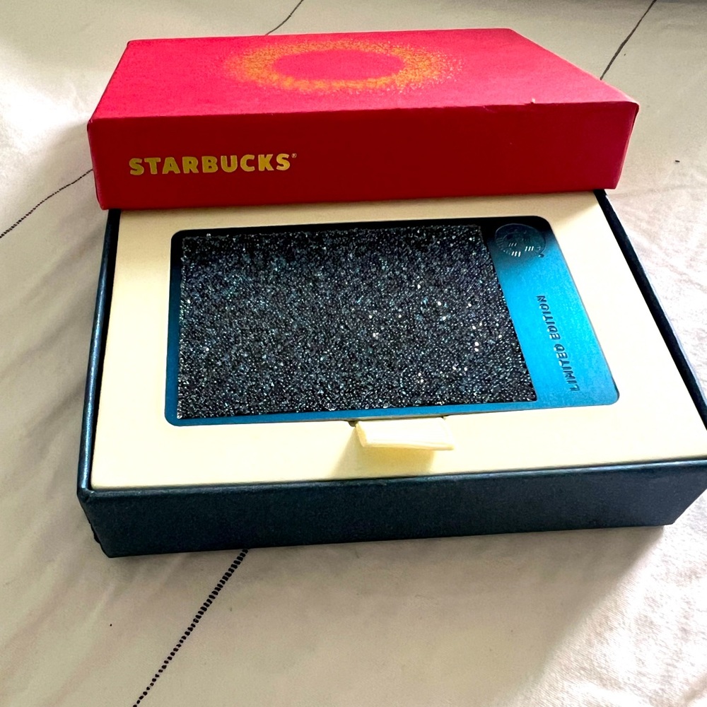 Limited Edition Starbucks Solid Metal Swarovski Card